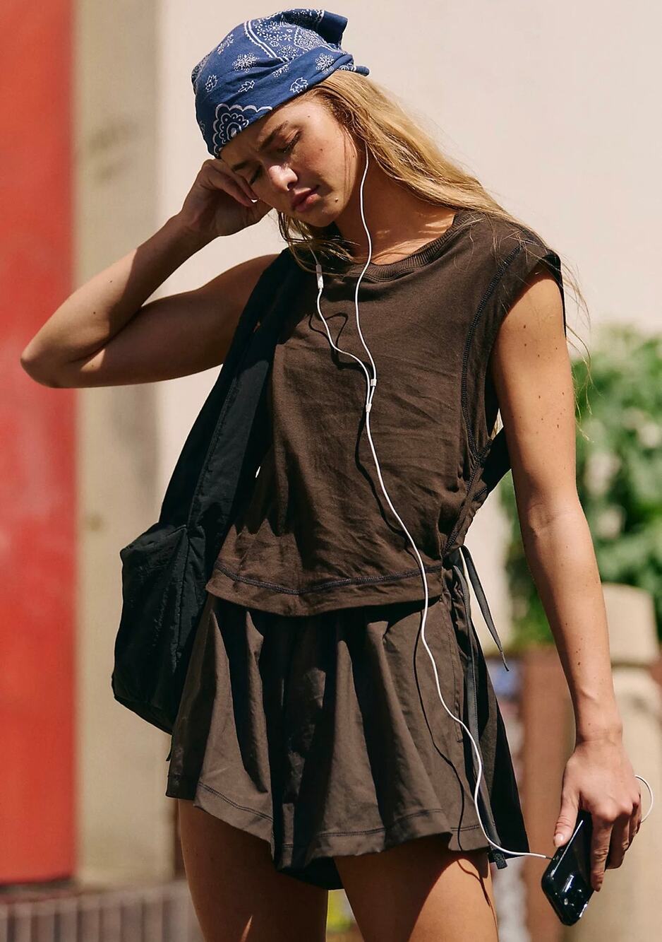 Free People Movement Fit To Be Tied Onesie Small Chocolate Brown Romper